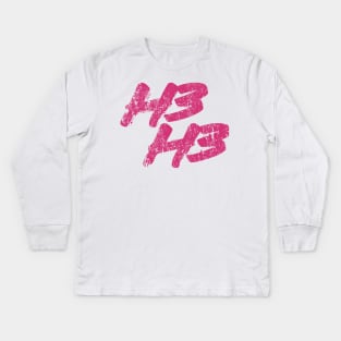 H3H3 Productions | Distressed Logo Shirt Kids Long Sleeve T-Shirt